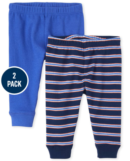 Pack de 2 pantalones a rayas para bebé niño