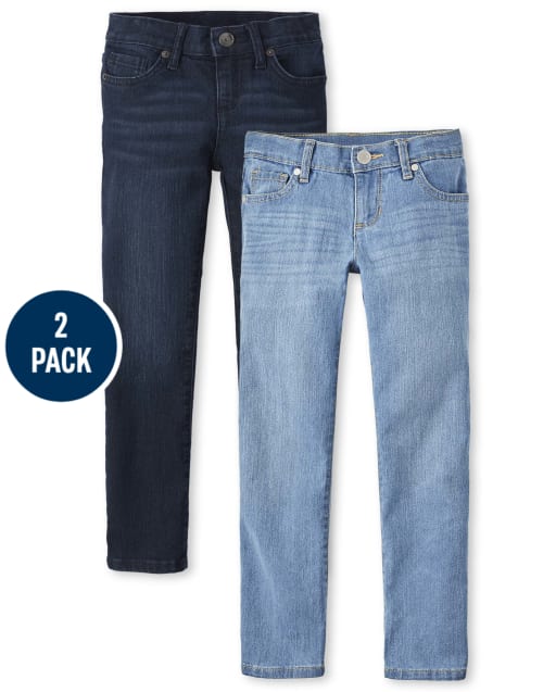Girls Basic Skinny Jeans 2-Pack