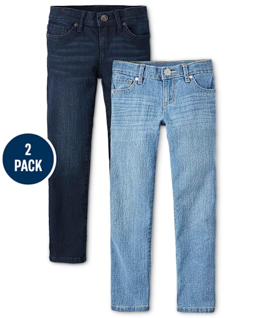 Lot de 2 jeans skinny basiques pour fille
