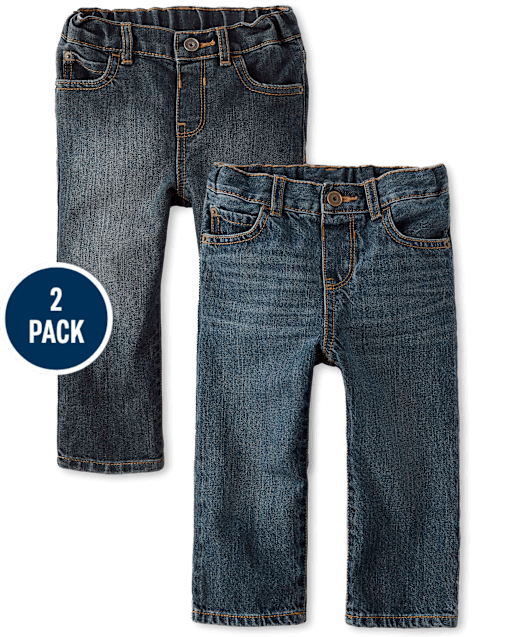 Baby And Toddler Boys Straight Jeans 2-Pack