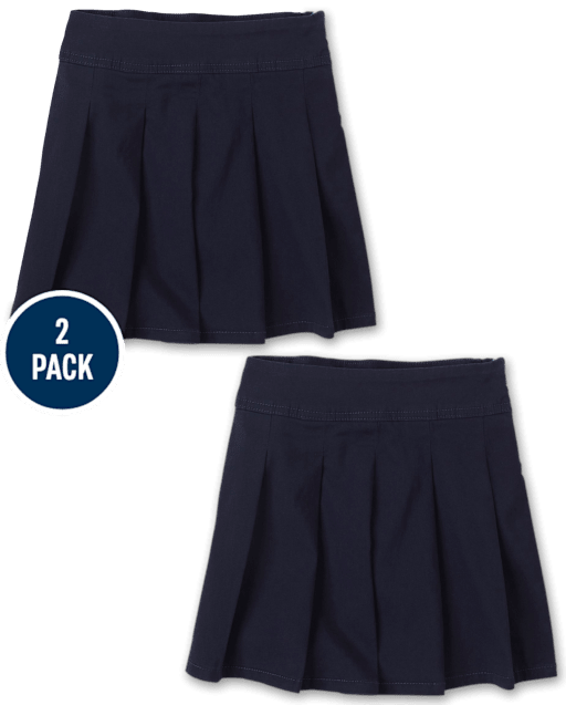 uniformes pour fille Jupe-short plissée extensible 2-Pack - Plus