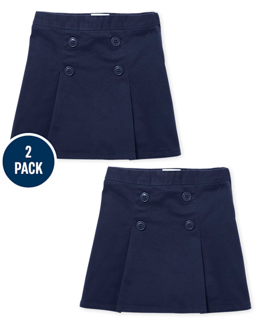 uniformes pour fille Stretch Button Jupe-short 2-Pack - Plus