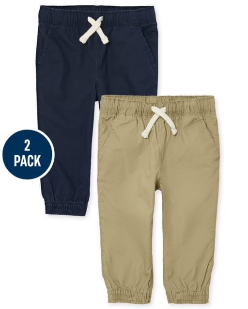 Lot de 2 pantalons de jogging uniformes pour bébés et tout-petits garçons