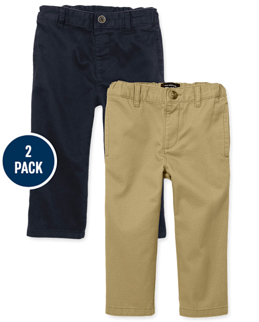 Lot de 2 pantalons chino droits pour bébé et tout-petit garçon