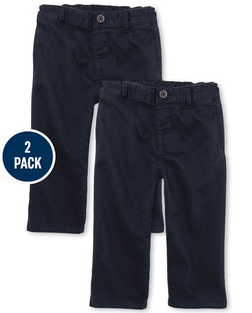 Lot de 2 pantalons chino droits pour bébé et tout-petit garçon