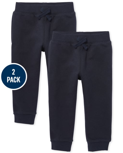 Baby And Toddler Boys Uniform Active Fleece Jogger Pants 2-Pack