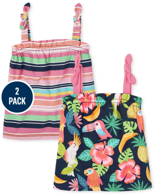 Toddler Girls Tropical Swing Tank Top 2-Pack