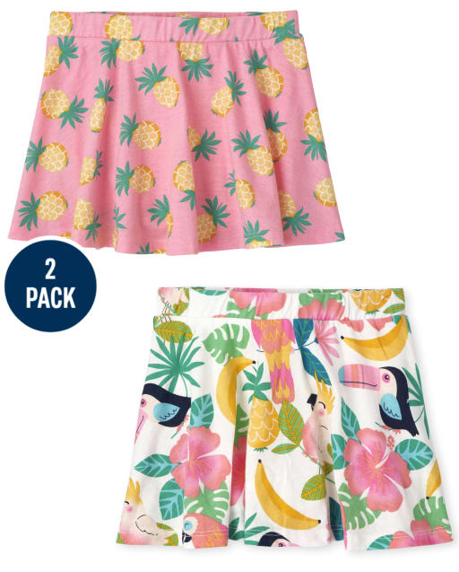 Toddler Girls Print Skort 2-Pack