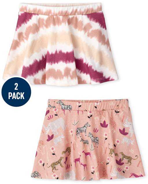 Toddler Girls Print Skort 2-Pack