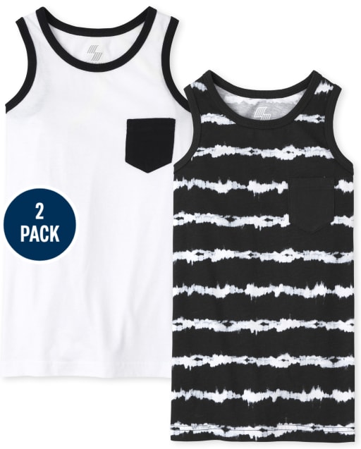 Pack de 2 camisetas sin mangas con bolsillo para niño