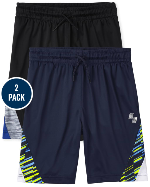 Boys Side Stripe Performance Basketball Shorts 2-Pack