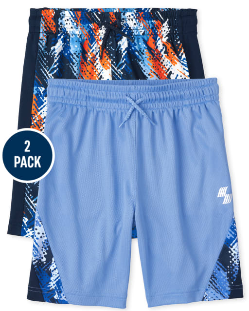 Boys Print Performance Basketball Shorts 2-Pack