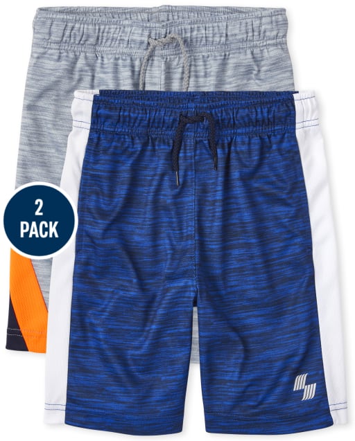 Boys Print Performance Basketball Shorts 2-Pack