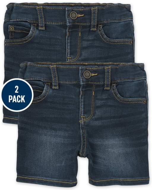 Lot de 2 shorts en denim ultra doux pour bébés et tout-petits garçons
