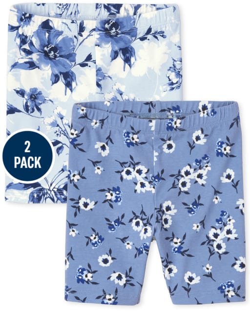 Toddler Girls Floral Bike Shorts 2-Pack