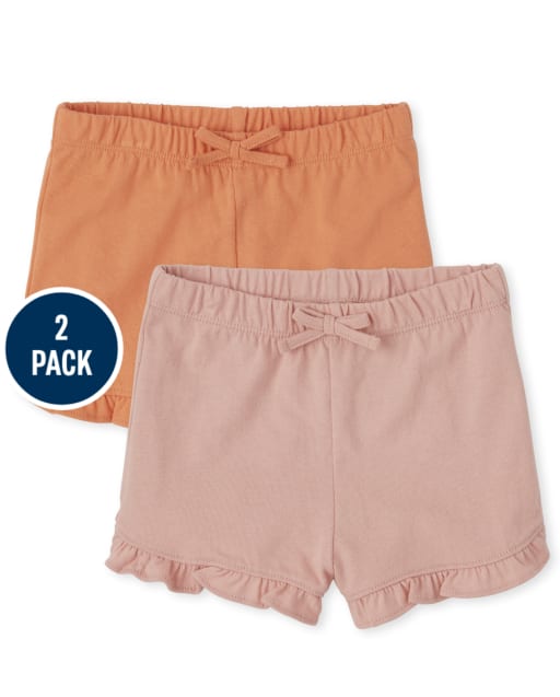 Toddler Girls Ruffle Shorts 2-Pack