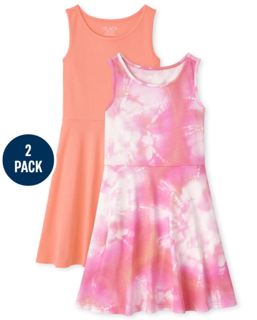 Girls Tank Dress 2-Pack