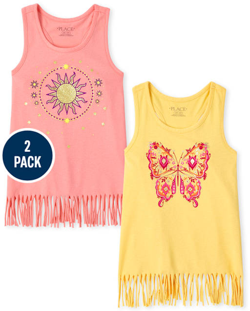 Lot de 2 débardeurs Butterfly Sun Fringe pour fille