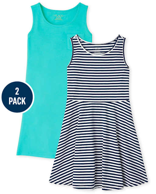 Lot de 2 robes débardeur pour filles