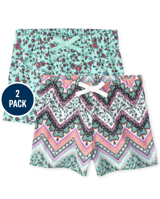 Lot de 2 shorts imprimés pour fille