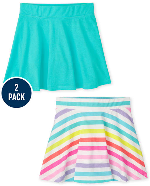 Lot de 2 jupes-shorts à imprimé pour filles