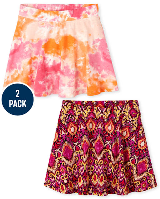 Lot de 2 jupes-shorts à imprimé pour filles