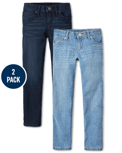Lot de 2 jeans skinny pour filles - Plus