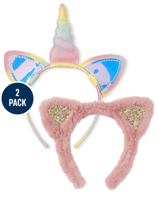 Lot de 2 bandeaux licorne pour petites filles