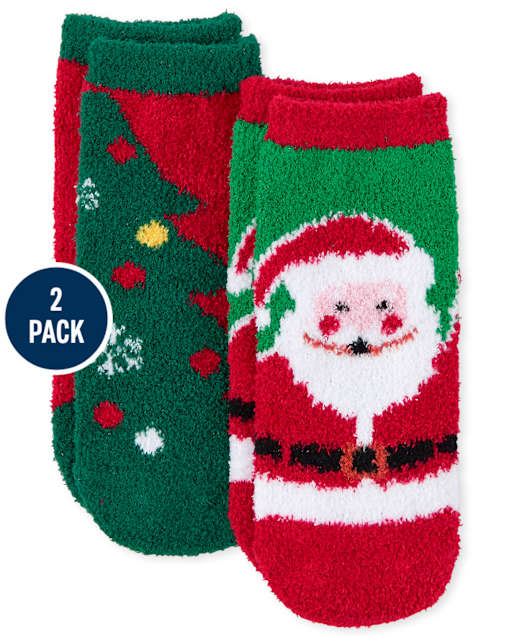 Toddler Matching Family Santa Cozy Socks 2-Pack