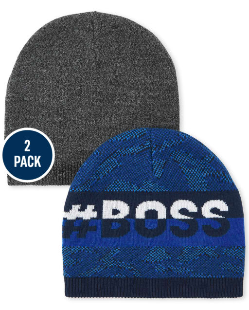 Boys Boss Beanie 2-Pack