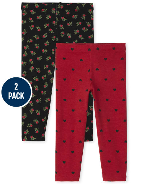 Toddler Girls Print Leggings 2-Pack