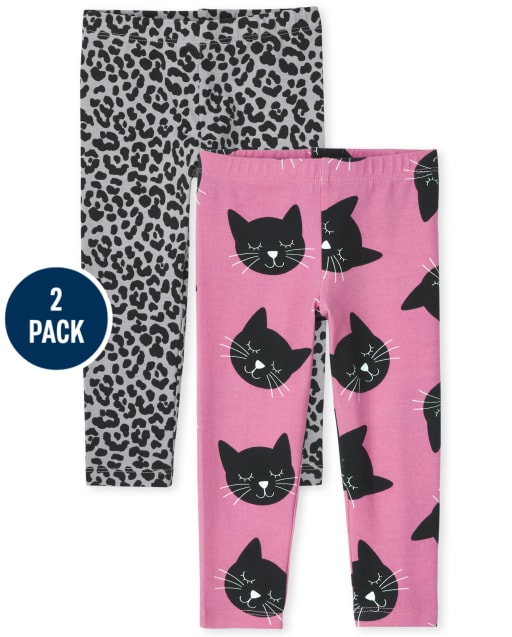 Toddler Girls Print Leggings 2-Pack