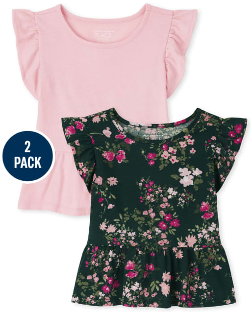 Toddler Girls Peplum Top 2-Pack