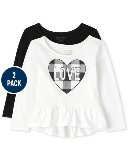 Toddler Girls Love Peplum Top 2-Pack