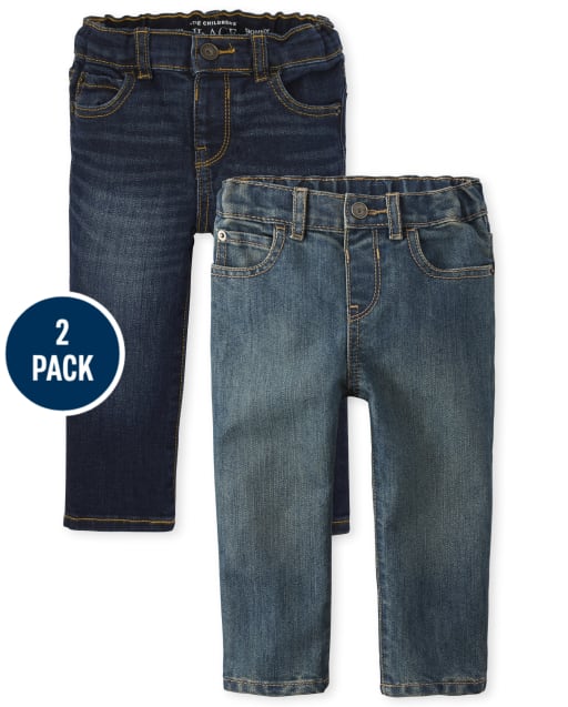 Baby And Toddler Boys Basic Stretch Skinny Jeans 2-Pack