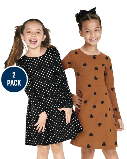 Girls Heart Dot Everyday Dress 2-Pack