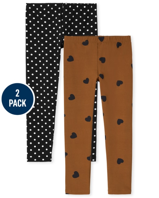 Lot de 2 leggings imprimés pour fille