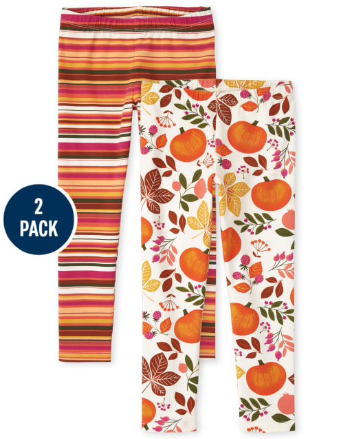 Girls Print Leggings 2-Pack