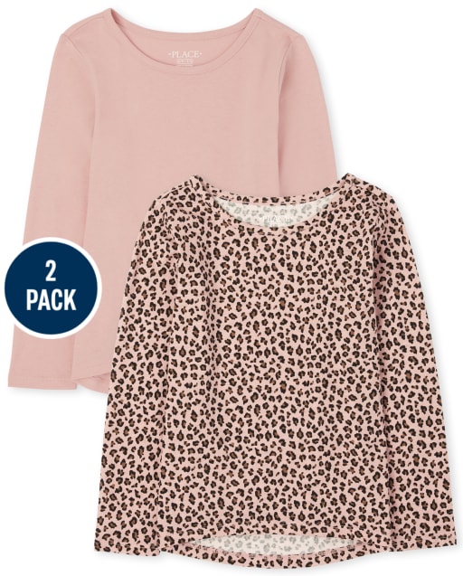 Lot de 2 hauts léopard pour fille