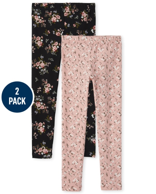 Pack de 2 leggings estampados para niñas
