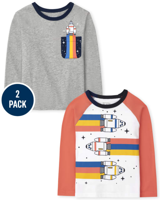 Toddler Boys Space Top 2-Pack