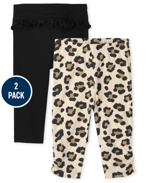 Lot de 2 leggings léopard pour bébé fille