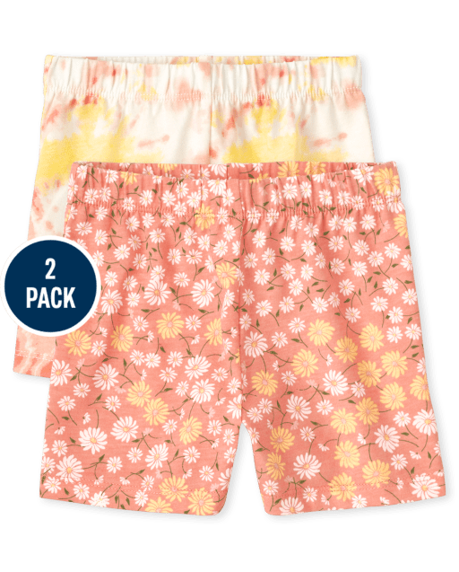 Lot de 2 shorts imprimés pour petites filles