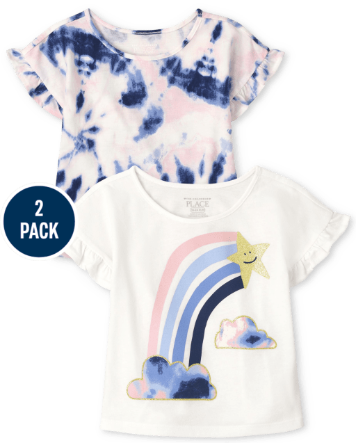 Toddler Girls Print Top 2-Pack