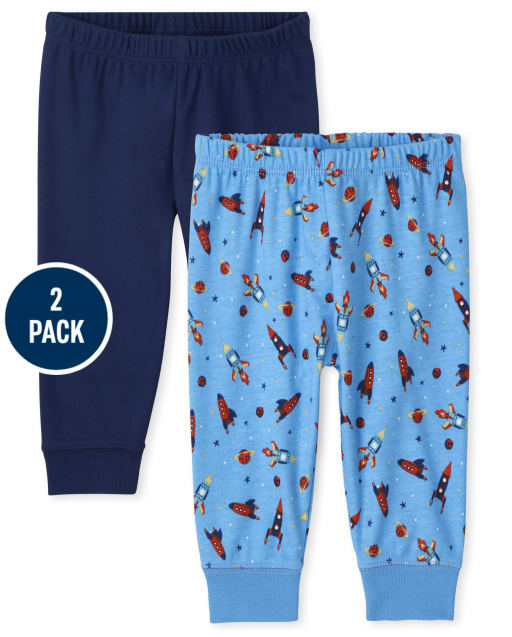 Baby Boys Space Pants 2-Pack