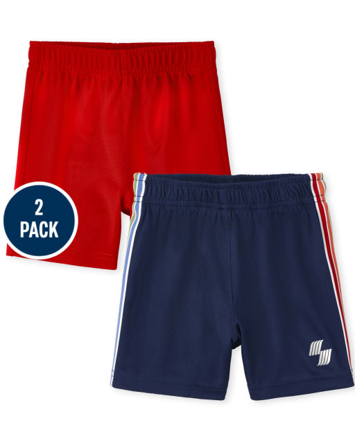 Paquete de 2 pantalones cortos para niños pequeños