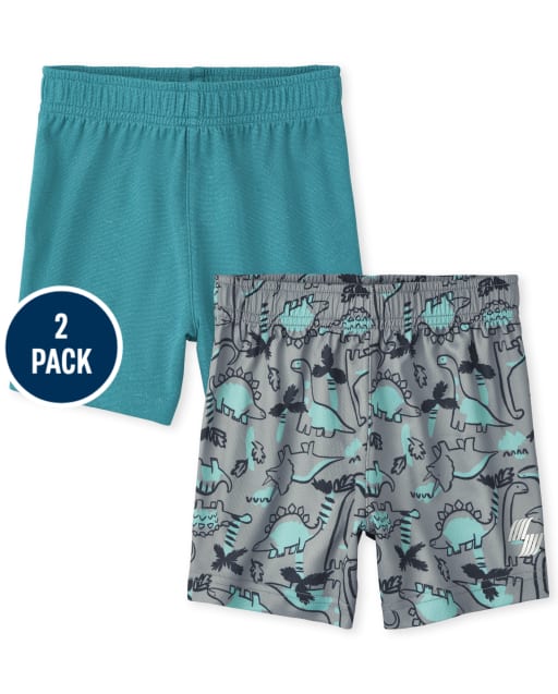 Paquete de 2 pantalones cortos para niños pequeños