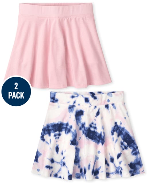 Lot de 2 jupes-shorts imprimées pour filles