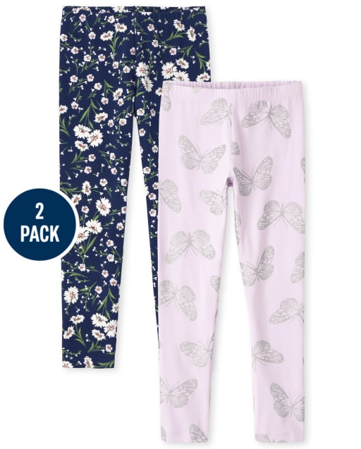 Girls Print Leggings 2-Pack