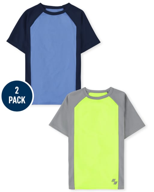 Pack de 2 camisetas deportivas de malla para niño